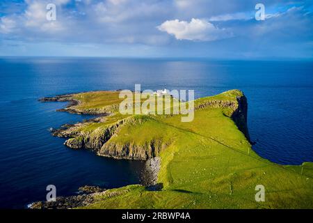 Royaume-Uni, Écosse, île de Skye, péninsule et phare de Neist point Banque D'Images