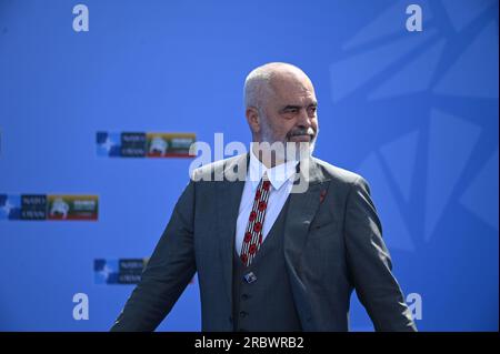 Forum public de l'OTAN 2023 au Centre lituanien d'exposition et de congrès LITEXPO. Premier ministre albanais EDI Rama pendant le sommet. 11.07.2023 Lituanie, Vilnius crédit photo : Alexi Witwicki/Sipa USA Banque D'Images