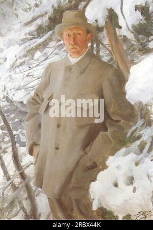 Le peintre Bruno Liljefors 1906 par Anders Zorn Banque D'Images