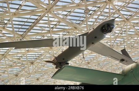 Boeing Insitu ScanEagle drone sans pilote suspendu dans le Musée de vol Tukwila Seattle Washington State USA Banque D'Images