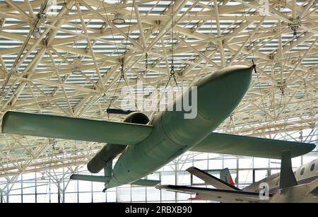 V-1 bombe volante dans la Grande Galerie le Musée du vol Tukwila Seattle Washington State USA Banque D'Images