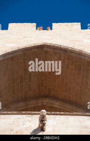 Porta de Serrans, Plaça dels Furs, Valence, Espagne, Europe Banque D'Images