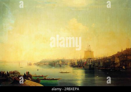 Vue de Constantinople 1849 par Ivan Aivazovsky Banque D'Images