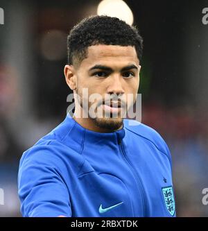 BATUMI, GÉORGIE - JUILLET 8 : vue de profil de Levi Colwill d'Angleterre lors du match final de l'Euro 2023 des moins de 21 ans de l'UEFA entre l'Angleterre et l'Espagne en juillet Banque D'Images