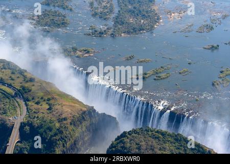 Chutes Victoria Zimbabwe Afrique.. Banque D'Images