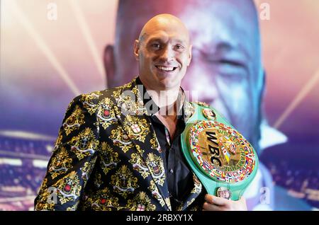 Photo de dossier datée du 01-12-2022 de Tyson Fury, qui a annoncé qu'il affrontera l'ancien champion poids lourds de l'UFC Francis Ngannou lors d'un concours de boxe le 28 octobre à Riyad, en Arabie Saoudite. Date d'émission : mardi 11 juillet 2023. Banque D'Images