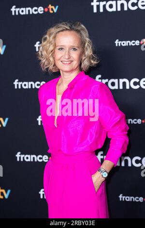 Caroline Roux assistante a la Conference de presse de rentree de France télévisions a Paris, France le 11 juillet 2023. Photo Aurore Marechal/ABACAPRESS.COM Banque D'Images