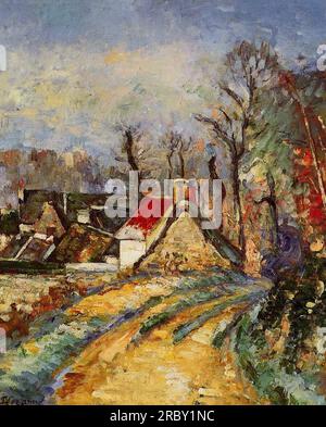 Le virage dans la route à Auvers 1873 par Paul Cézanne Banque D'Images