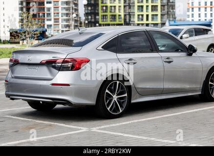 Minsk, Biélorussie, juillet 2023 - Honda Civic est une ligne de voitures fabriquées par Honda. Banque D'Images