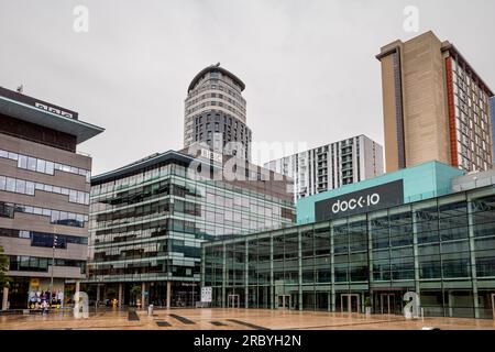 Salford Manchester Royaume-Uni juillet 08 2023 ville des médias à Salford Quays bâtiment BBC Banque D'Images