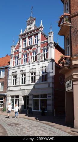 Lüneburg, Allemagne - 7 juillet 2023 Un bâtiment néo-renaissance ou Renaissance dans la Rosenstrasse à Lueneburg (Lüneburg) Banque D'Images