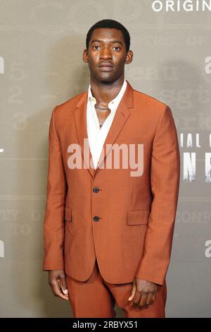 Malachi Kirby arrive pour une projection de la série Paramount+ Special Ops : Lioness à Londres. Date de la photo : mardi 11 juillet 2023. Banque D'Images