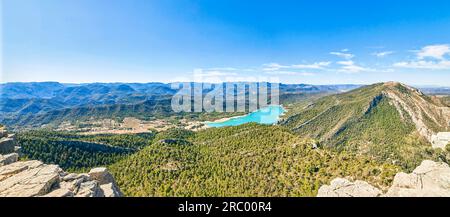 Marais de pena depuis Caixa Montain à Valderrobres, district de Matarrana, province de Teruel, Aragon, Espagne. Banque D'Images