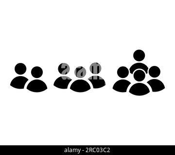 Icône de groupe de personnes. Symbole de profil utilisateur, personne. Groupe de personnes ou groupe d'utilisateurs conception vectorielle de collection et illustration. Illustration de Vecteur