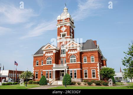 Forsyth Géorgie, Forsyth Courthouse Square, historique, palais de justice, extérieur, bâtiments de bâtiment, entrée principale Banque D'Images