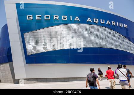 Atlanta Géorgie, Georgia Aquarium, extérieur, bâtiments de bâtiment, entrée principale Banque D'Images