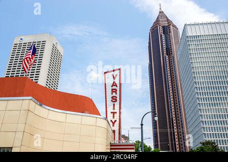 Atlanta Géorgie, le Varsity restaurant signe, gratte-ciel gratte-ciel gratte-ciel hauts bâtiments, gratte-ciel urbain de la ville, architecture Banque D'Images