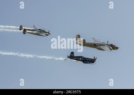 Flying Bulls au Pardubice Air Show 2023 à Pardubice, République Tchèque Banque D'Images