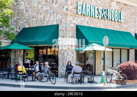 Alpharetta Atlanta Géorgie, Starbucks Coffee, Barnes & Noble, café en plein air, extérieur, bâtiments, entrée principale Banque D'Images