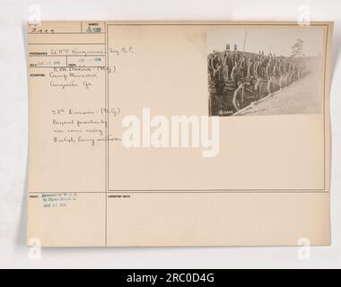 Légende : 'Camp Hancock, Augusta, Géorgie. Soldats de la 28e division (N.G.) participant à la pratique de la baïonnette dirigée par des sous-officiers utilisant les méthodes de l'armée britannique. Photographie prise en janvier 1918 par le photographe S.H.P. Kingsmore. Image transmise à photo Division, S.C.' Banque D'Images