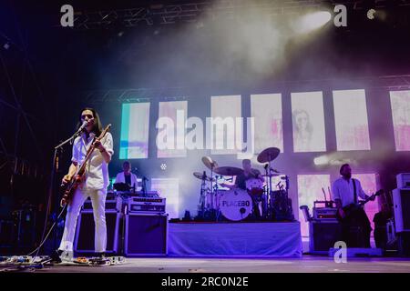 Le groupe anglais placebo perfor vit à Turin, pendant le Stupinigi Sonic Park 2023 Banque D'Images