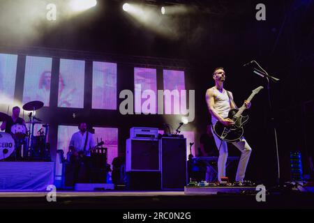 Le groupe anglais placebo perfor vit à Turin, pendant le Stupinigi Sonic Park 2023 Banque D'Images