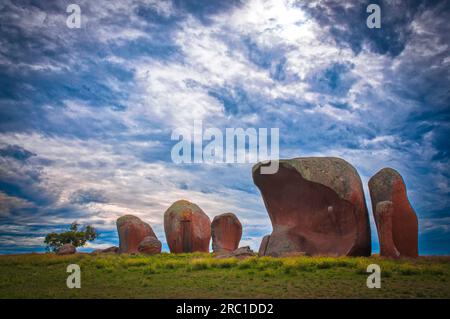 Inselbergs, une formation géologique particulière connue sous le nom de Murphy's Haystacks sur la péninsule d'Eyre en Australie méridionale Banque D'Images