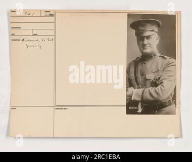 Lieutenant-colonel James G. Harboard dans un laboratoire pendant la première Guerre mondiale Banque D'Images