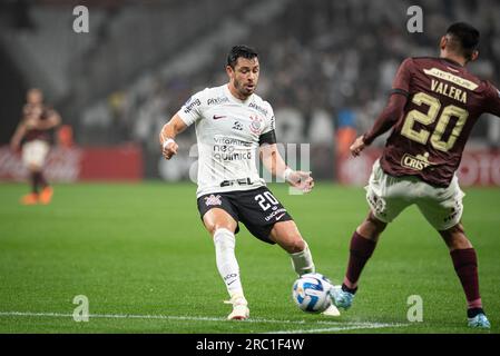 Sao Paulo, Sao Paulo, Brésil. 11 juillet 2023. Sao Paulo (SP), 07/11/2023 - SULAMERICANA/CORINTHIANS X UNIVERSITARIO - Giuliano dans un match entre Corinthians et Universitario (PER), valable pour la deuxième manche des séries éliminatoires de Copa Sudamericana 2023, qui ont eu lieu au Neo Quimica Arena, dans la zone est de Sao Paulo, dans la nuit de ce mardi 11 juillet 2023. (Image de crédit : © Ronaldo Barreto/TheNEWS2 via ZUMA Press Wire) USAGE ÉDITORIAL SEULEMENT! Non destiné à UN USAGE commercial ! Banque D'Images