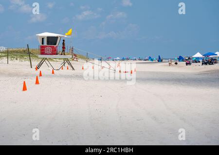 Main Beach Park un jour d'été à Fernandina Beach, Floride. (ÉTATS-UNIS) Banque D'Images