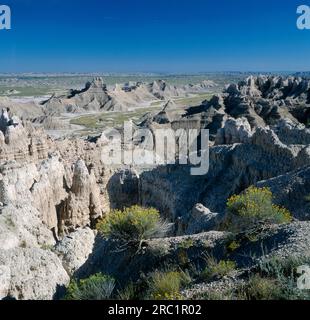 États-Unis, SD, Badlands National Park, unité Sud, vue depuis Sheep Table Mountain Banque D'Images