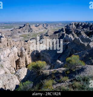 États-Unis, SD, Badlands National Park, unité Sud, vue depuis Sheep Table Mountain Banque D'Images