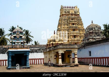 Temple Arulmigu Vedagiriswarar, temple kanni rashi à Thirukazhukundram Tirukalukundram près de Mahabalipuram, Tamil Nadu, Inde du Sud, Inde, Asie Banque D'Images