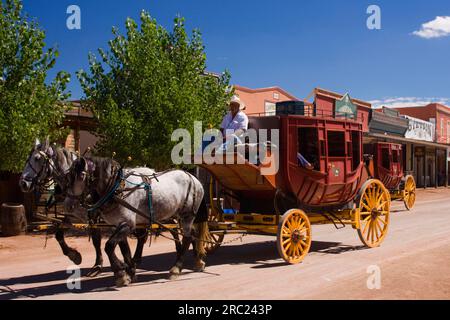 Stagecoach, Tombstone, Arizona, calèche, États-Unis Banque D'Images