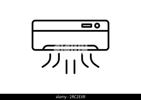 Icône du climatiseur. Icône relative à l'électronique, appareils ménagers. Style icône en forme de ligne. Conception vectorielle simple modifiable Illustration de Vecteur