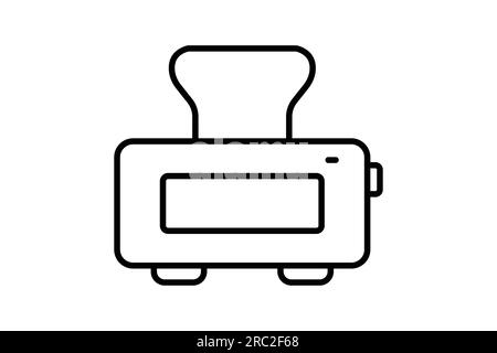 Icône grille-pain. icône liée à la cuisine, appareils ménagers. Style icône en forme de ligne. Conception vectorielle simple modifiable Illustration de Vecteur