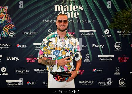 Eric Sindermann beim Mates Date influenceur événement auf der Berlin Fashion week Printemps/été 2024 in der Berliner Freiheit. Berlin, 11.07.2023 Banque D'Images