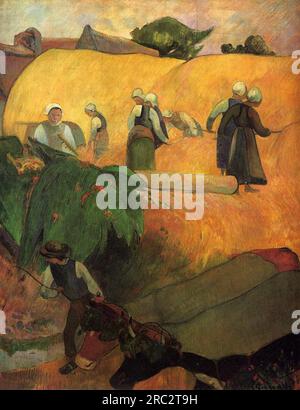 Fenaison 1889 ; France de Paul Gauguin Banque D'Images