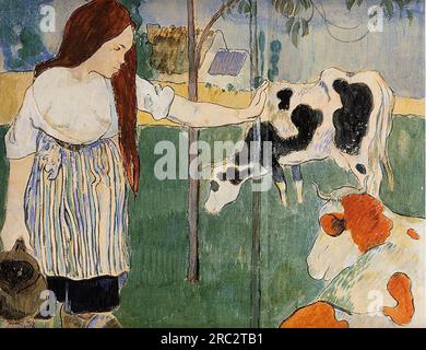 La laitière 1889 ; France de Paul Gauguin Banque D'Images