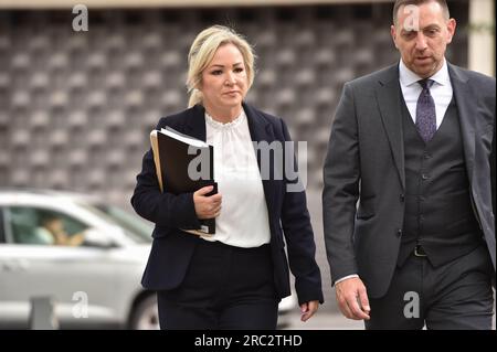 Londres, Angleterre, Royaume-Uni. 12 juillet 2023. Michelle O'Neill, ancienne vice-première ministre d'Irlande du Nord entre 2020-2022 et ancienne ministre de la Santé 2016-2017, doit témoigner lors de l'enquête officielle Covid-19 à Londres. (Image de crédit : © Thomas Krych/ZUMA Press Wire) USAGE ÉDITORIAL SEULEMENT! Non destiné à UN USAGE commercial ! Banque D'Images