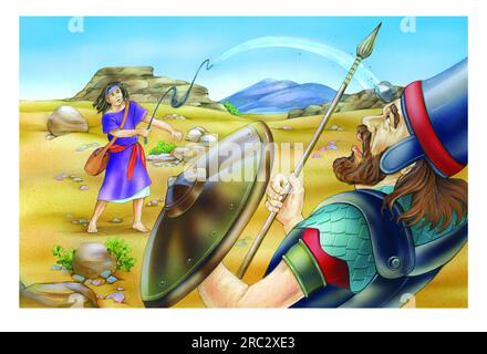 Général David et Goliath Banque D'Images