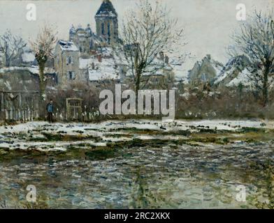 Claude Oscar Monet – Vétheuil, l’Église, neige 1878-79 Banque D'Images