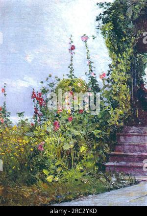 Celia Thaxter's Garden, Appledore, Isles of Shoals 1890 par Childe Hassam Banque D'Images