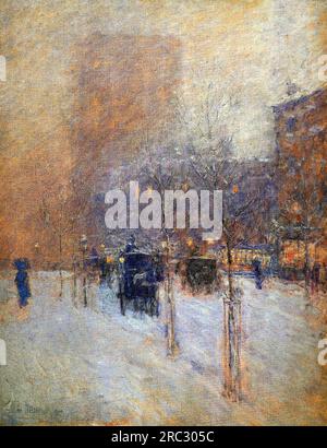 En fin d'après-midi, New York, hiver 1900 par Childe Hassam Banque D'Images