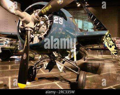 General Motors (Eastern Aircraft Division) FM-2 Wildcat exposé au Museum of Flight Seattle Washington State USA Banque D'Images