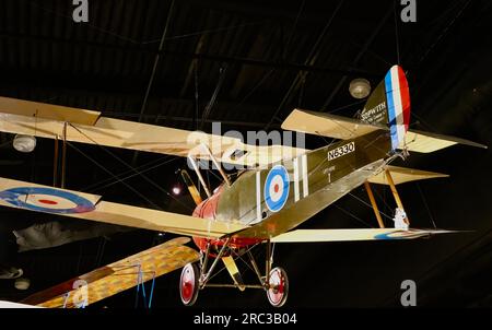 Sopwith Camel F.1 reproduction avion de chasse britannique exposé au Museum of Flight Seattle Washington State USA Banque D'Images