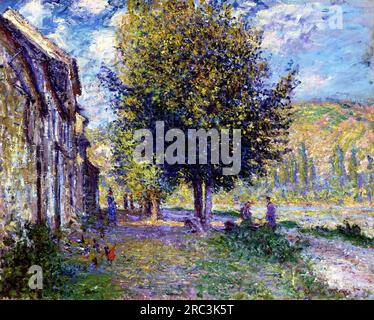 Bords de Seine à Lavacourt 1878 par Claude Monet Banque D'Images