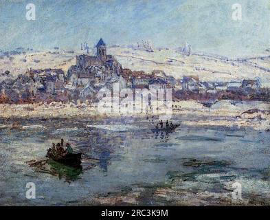 Vetheuil en hiver 1879 par Claude Monet Banque D'Images