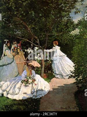 Femmes dans le jardin 1866 par Claude Monet Banque D'Images