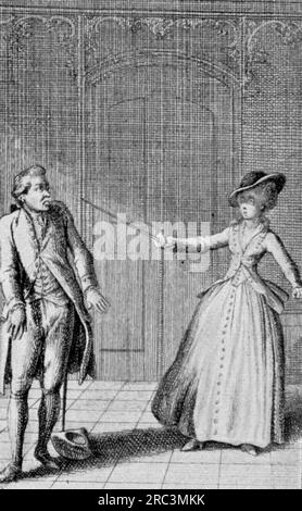 Théâtre / théâtre, pièce, 'The Robbers' (Die Raeuber), de Friedrich Schiller (1759 - 1805), 3e acte, ARTISTE LE DROIT D'AUTEUR N'A PAS ÉTÉ EFFACÉ Banque D'Images